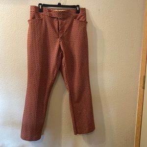 Vintage Jantzen fun print pants there is no size waist measurement is 17 inches